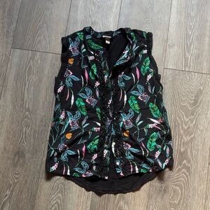 Floral Black Sleeveless Top